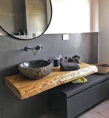 Mobile Bagno Sospeso 120 Cm Mensola Legno Per Lavabo E Cassetto Nero Arredamento Bagno Rustico Arredamento Bagno Arredamento Piccolo Bagno