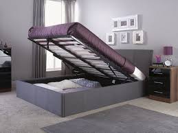 Havalance poster bed with 2 storage drawers. Aston Grey Fabric Ottoman Storage King Size Bed Frame