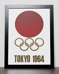Carteles de los juegos olímpicos a lo largo de la historia. Cartel De Los Juegos Olimpicos Tokyo 1964 Amazon Es Productos Handmade