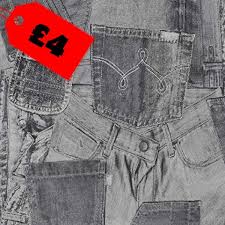 Clearance Kids Bedroom Wallpaper Denim Coal Black M1061 Wonderwall By Nobletts