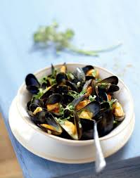 Moules Au Lait De Coco Et A La Coriandre Moules Au Lait De Coco Cuisine Et Vin Lait De Coco