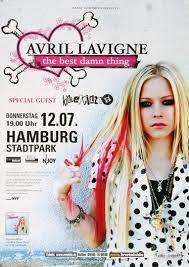 Unique avril lavigne posters designed and sold by artists. Avril Lavigne Best Damn Thing Hamburg 2007 Konzertplakat 22 90