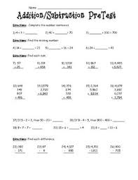 Addition And Subtraction Pretest 3rd Grade Teaching Math Techie Teacher Money Math