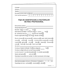 Găseşte câte două adjective potrivite pentru substantivele date : Fisa De Identificare A Factorilor De Risc Profesional Emag Ro