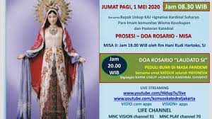 Live Misa Pembukaan Bulan Maria Jumper May Day Diawali Prosesi Doa Rosario 1 Mei Pk 08 30 Youtube