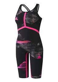Adidas Black Pink Adizero Xviii Breaststroke Openback Kneesuit