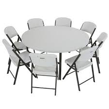 Lifetime Combo 4 60 Round Tables And 32 Commercial Folding Chairs White Granite Cheap Folding Chairs Lifetime Tables Round Folding Table
