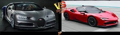 Bugatti veyron vs ferrari 458 italia drag race video!this was filmed at the vmax event in the uk.which one do you prefer: Bugatti Chiron Vs Ferrari Sf90 Stradale Duel 61757937