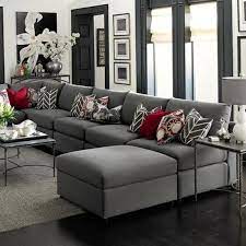 Wohnzimmer Grau Braun Elegantes Wohnzimmer Grau Rote Dekokissen Deko Kissen Wohnzimmer White Walls Living Room Living Room White Living Room Grey