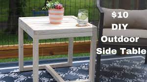 Looking For Easy Diy Patio Furniture Projects Learn How To Make An Inexpensive Accent Table For Your Outdoor Pati Outdoor Side Table Diy Side Table Side Table