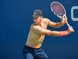 But in the eighth game, thiem struck a forehand and appeared to injure his right wrist. File Dominic Thiem 46229112004 Jpg Wikipedia
