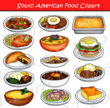 A selection of great vegan south american food. South American Food Clipart Set Download Clipart 4 School Food Clipart American Food Food