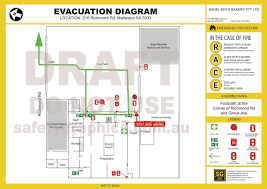 emergency evacuation diagram example for a factory diagram