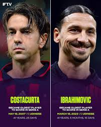 In 2007, Milan's Costacurta became the oldest scorer in Serie A history vs  Udinese... Fast forward to 2023 and Zlatan breaks his record ALSO VS  UDINESE 🤯 It was written in the stars 💫