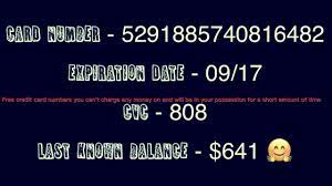 Check spelling or type a new query. Fake Credit Card Number You Can T Charge Any Money On Valid Working 2017 Youtube