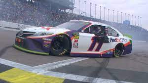 Denny hamlin has had a frustratingly good start to the 2021 nascar cup series season. Denny Hamlin Wins Nascar Cup Series Playoff Race At Kansas Speedway Nbc Sports