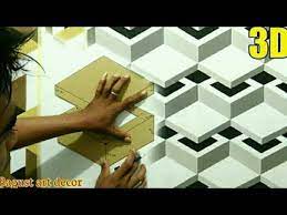 Gambar 3d pada biasanya berbentuk bangun ruang yang mempunyai volume. Cat Tembok 3d Trik Cara Membuat Pola Cat Tembok 3d Terkeren Youtube