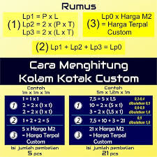 Jual Kolam Terpal Kotak Ukuran Custom Orchid Pvc Semi Karet Termurah Sipoden Official