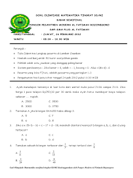 Osn sd adalah satu acara bergengsi untuk membuktikan prestasi siswa sekolah dasar. Soal Olimpiade Matematika Sd Semifinal 2012
