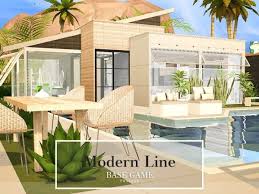 Modern House By Cross Architecture For The Sims 4 Sims Maison Sims 4