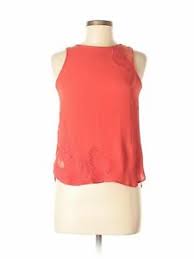 Details About River Island Women Red Sleeveless Blouse 6 Uk