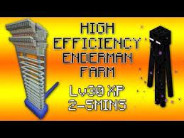 High Efficiency Enderman Farm Lv30 2 5mins Minecraft Farm Minecraft Tutorial Minecraft Building Blueprints