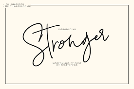 Book cover design in bulgaria during xx century. Stronger By Besttypeco Available For 7 00 At Fontbundles Net Script Fonts Handwritten Fonts Font Bundles