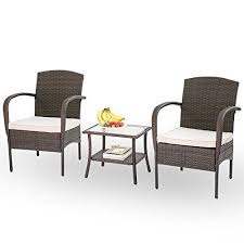 Hq 3 Pc Rattan Patio Furniture Set Garden Lawn Wicker Patio Furniture Cushione Wicker Patio Furniture Set Balcony Furniture Set Wicker Patio Furniture Cushions