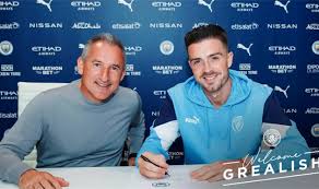 Manchester city have announced the signing of england international and former aston villa captain jack grealish. Hgsygpqaolfltm