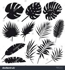 Free printable fall leaves patterns. Set Of Palm Leaves Silhouettes Isolated On White Background Vector Eps10 Ad Sponsored Leaves Silhouettes Set Leaf Silhouette Leaf Print Art Leaf Stencil