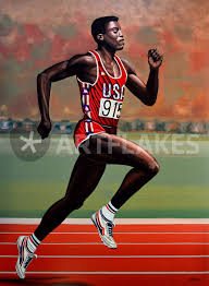 Project 300 at 60 #htownspeedcity @uhcougartf coach @rebel360life @pax8. Carl Lewis Painting Malerei Als Poster Und Kunstdruck Von Paul Meijering Bestellen Artflakes Com