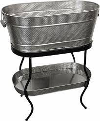 When choosing an ice bucket, look a beverage tub with a stand can become a piece of furniture. Tablecraft Gtss2313n 12 3 4 Gallon Stainless Steel Beverage Tub W Stand