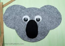 K For Koala Craft With Printable Template Koala Craft Kangaroo Craft Australia Crafts