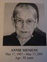 Anna Siemens Family History & Historical Records