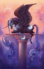 Nightmare Moon Print Mythical Creatures Art Fantasy Creatures Mystical Animals