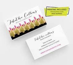 Business card design with vistaprint: Makeup Beauty Business Card Design 500 Business Cards Printed Etsy