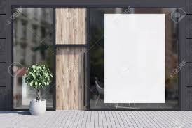 Maybe you would like to learn more about one of these? Modern Cafe Exterior With Black Walls A Wooden Door A Huge Stock Photo Picture And Royalty Free Image Image 88799119