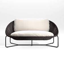 Check spelling or type a new query. Morocco Graphite Oval Loveseat With White Cushion Reviews Crate And Barrel