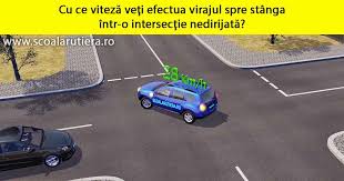 Chestionare Auto Cu Ce Viteză Veţi Efectua Virajul Spre Stanga Intr O Intersecţie Nedirijată