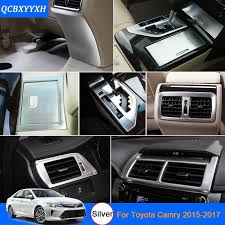 Car Styling Silver Color For Toyota Camry 2015 2017 Car Interior Decoration Sequins Car Sticker Rear Armre Car Interior Decor Interior Accessories Car Interior