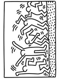 Pastels in various colors, and for sure a black pastel for the outline. Kids N Fun Com 12 Coloring Pages Of Keith Haring