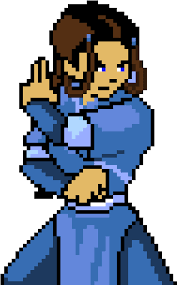 Katara is a waterbending master, born in the southern water tribe to chief. Download Katara Avatar The Last Airbender Pixel Art Png Image With No Background Pngkey Com