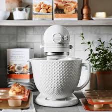 kitchenaid artisan white mixer with