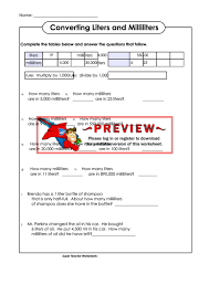 How many milliliters are in 0.85 liters? Converting Liters And Milliliters Printable Pdf Download