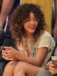 Rihanna Embraces Her Curly Side Rihanna Curly Hair Curly Hair Styles Hair Styles