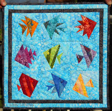 August 2012 Fish Quilt Pattern Fish Quilt Nautical Quilt