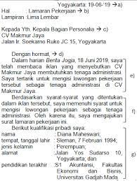 Check spelling or type a new query. Perhatikan Surat Lamaran Pekerjaan Berikut Su