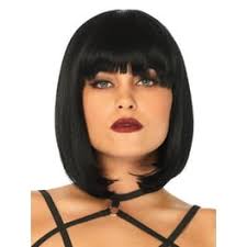 Halloween Adult Pulp Fiction Mia Wallace Short Straight Bob Costume Wig