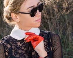 Women's Short Unlined Italian Leather Gloves, Leather Gloves,fingerless  Gloves,black Gloves,handmade Gloves,vintage Gloves, Red Gloves,half