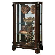 Another popular type of corner cabinet are curio cabinets for storing china. Accent Furniture Beaumont Lane Mantel Curio Cabinet In Brown Display Curio Cabinets
